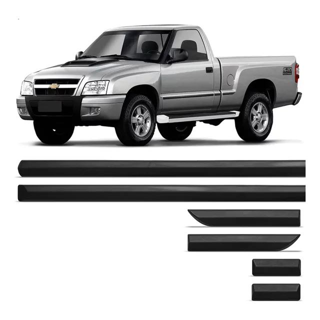 Friso Lateral Borrachão Gm S10 2001 Até 2011 Cabine Simples