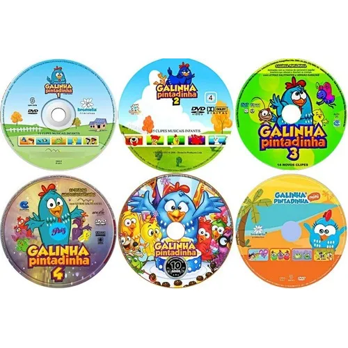  Galinha Pintadinha 6 Dvds - Coleção Completa -  Envio Já