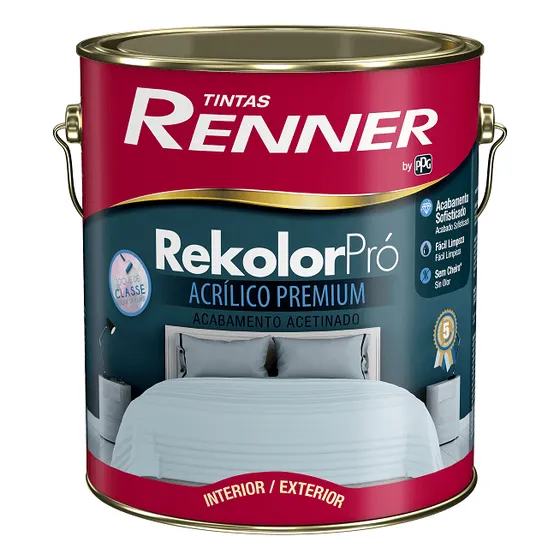Tinta Rekolor Pró Acetinado 3,6l Branco Renner
