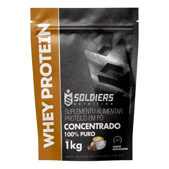 Whey Protein Concentrado 1Kg Sabor Mocaccino Soldiers Nutrition