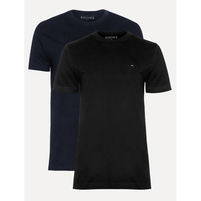 Camisetas Tommy Hilfiger Preta/marinho 2un - Original
