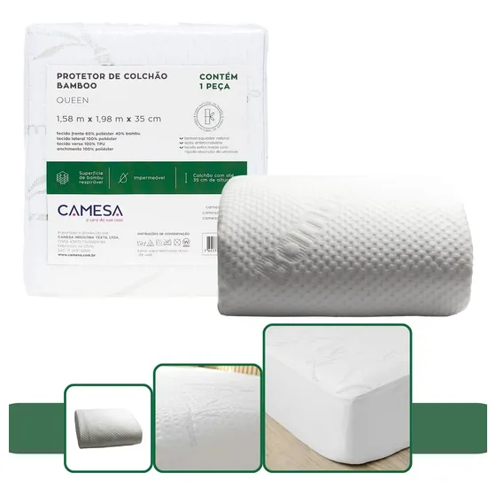 Capa Protetora Colchão Impermeável Saia Ajustável Queen