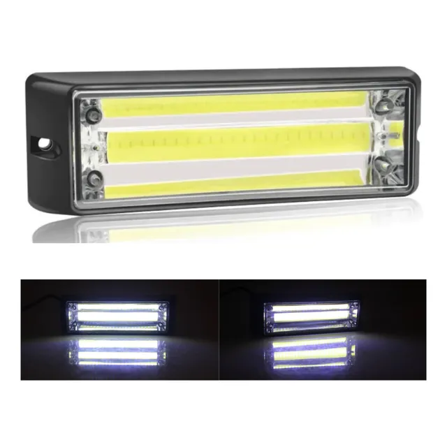 Luz Led Cob Estroboscópica Blanco Coche Camion 12v-24v