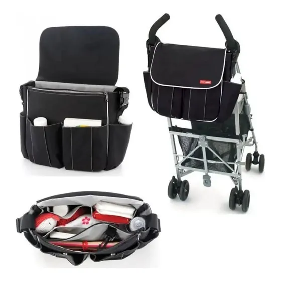 Bolso Maternal Con Cambiador Dash Deluxe Negro Skip Hop