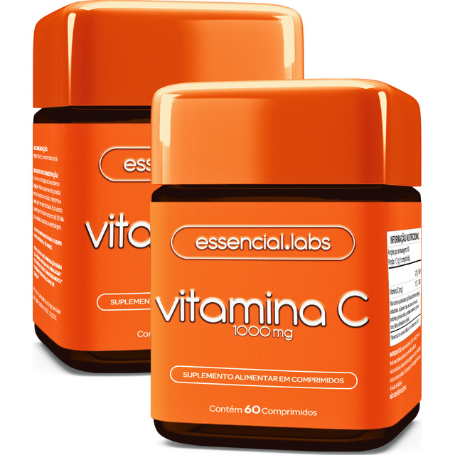 02 Potes Da Vitamina C 1000mg - Fórmula Concentrada E 100% Pura - 120 Doses 02 Potes Da Vitamina C 1000mg - Fórmula Concentrada E 100% Pura - 120 Doses