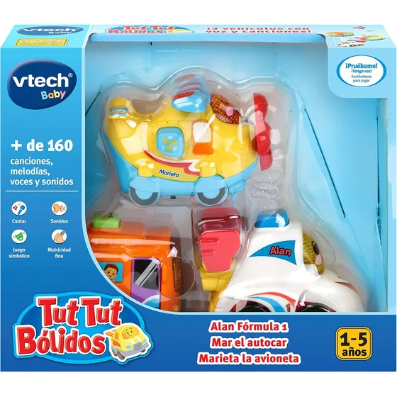 Vtech Tuttut Bólidos Pack De 3 Coches Con Botón Sorpresa