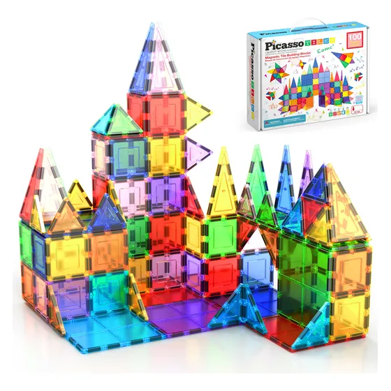 Set De Bloques Azulejos Magnéticos De Construcción 100 Pieza