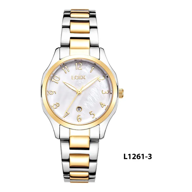 Reloj Mujer Loix®  L1261-3 Dorado Con Tablero Dorado
