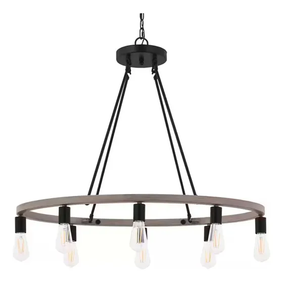 Lampara De Techo Moderna Vintage Candelabro Con 8 Luces