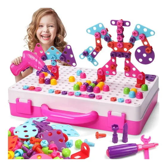 Juguete Creativo Puzzle 2d Y 3d Para Niñas 249 Pzas Taladro