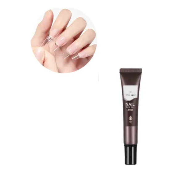 1 Cola Unha Postiça Tips Acrigel Strass Nail Art Gel Led/uv