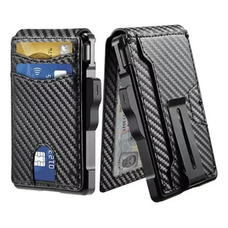Tarjetero Edc Mini Wallet Rfid Blocker De Fibra De Carbono Tarjetero Edc Mini Wallet Rfid Blocker De Fibra De Carbono