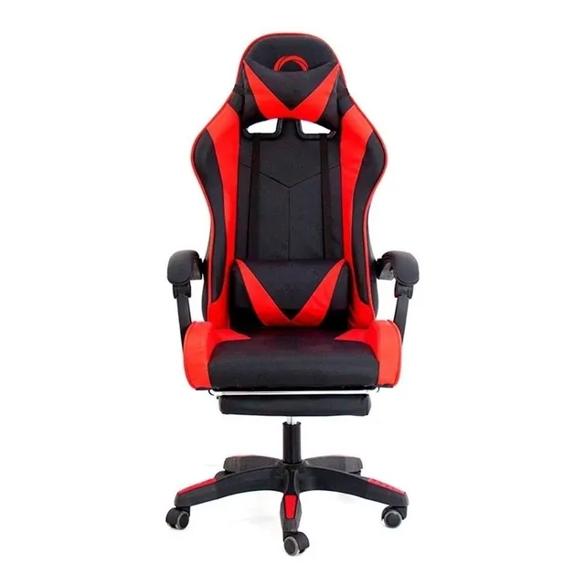 Silla de escritorio Nibio GC035 gamer ergonómica roja con tapizado de cuero sintético