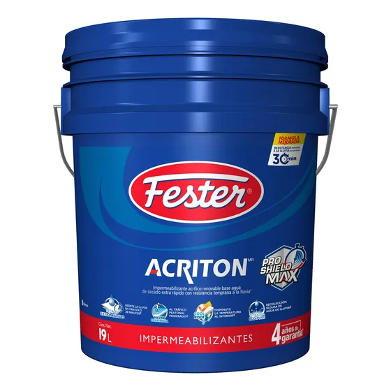 Impermeabilizante Fester Acriton Pro Shield Max 4 Blanco 19l