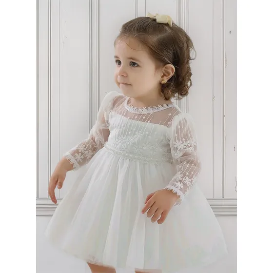 Vestido Niña Bebe Bautizo Boda Fiesta Elegante Cumpleaños 