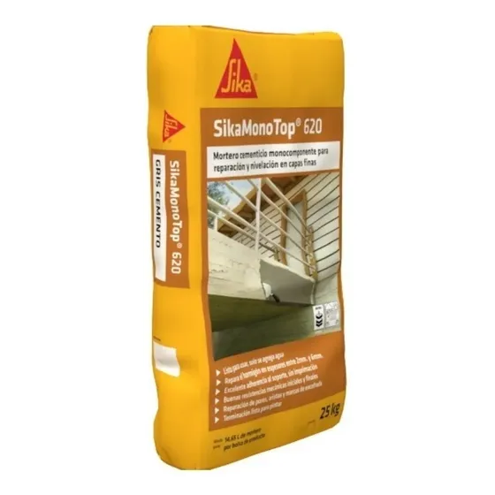 Sika Monotop 620 Mortero De Reparación 25kg Para Nivelación