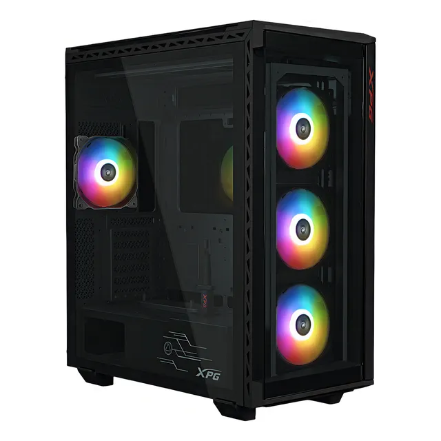 Gabinete Gamer XPG BATTLECRUISER II ST E-ATX 4 Fan ARGB Cristal Templado Negro