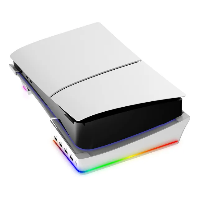 .. Soporte Horizontal Con Luz Rgb For Ps5 Slim, Base Estable