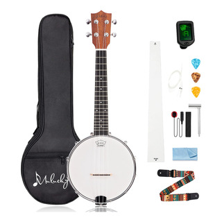 Ukelele Banjo 4 Cuerdas 23 Sapele Con Kit De Viaje Ukelele Banjo 4 Cuerdas 23 Sapele Con Kit De Viaje