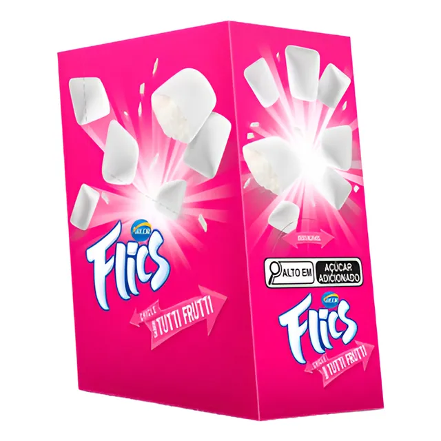 Chiclete Arcor Flics Tutti Frutti Sem Glúten 208 G 12 U Pacote