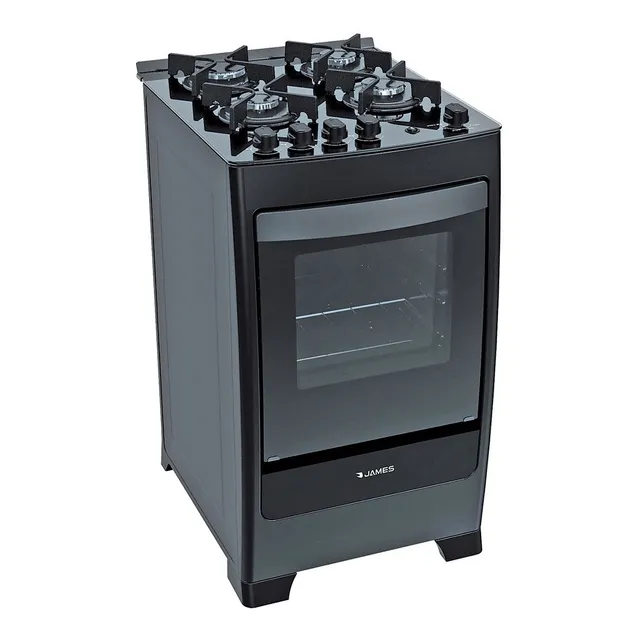 Cocina James A Gas C 700 Negra 4 Hornallas
