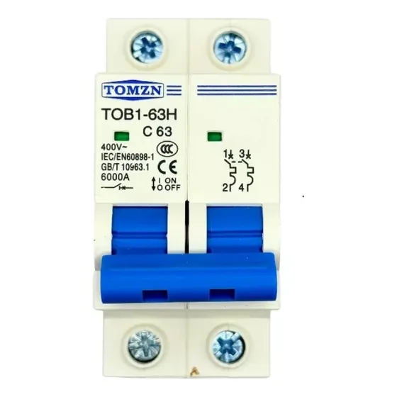 Interruptor Termomagnetico Ac Riel Din 2 Polos 120/220 Volts