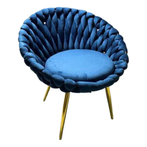 Silla Respaldo Redondo Color Azul Marino 78 Cm