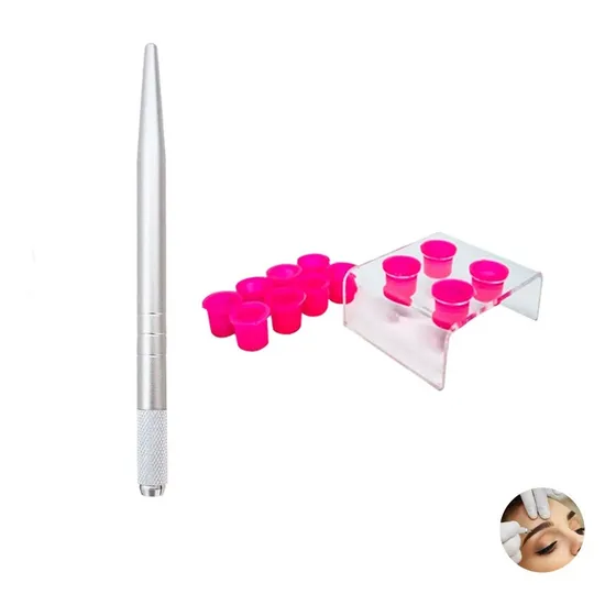 Caneta Tebori + Base, Batoques Micropigmentação 
