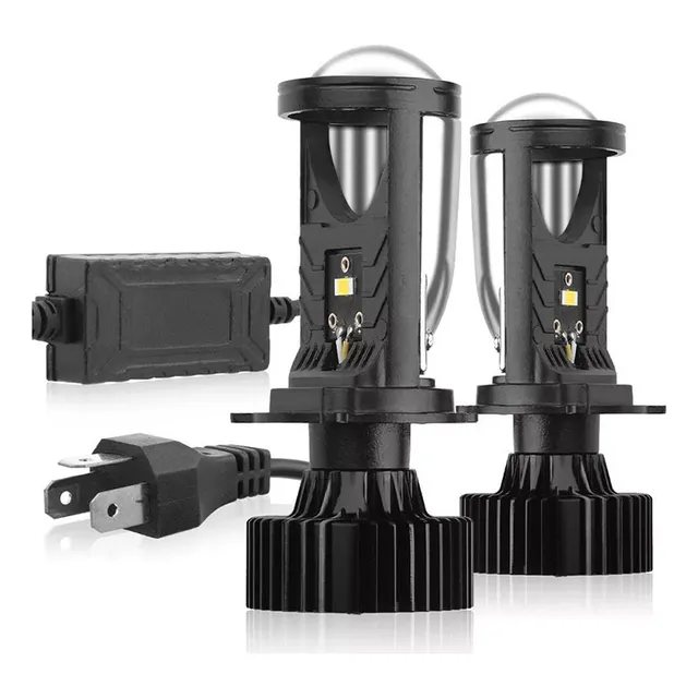 Qz1 Farol Led De Carro Spotlight H4 9003 Hb2 Mini Projetor