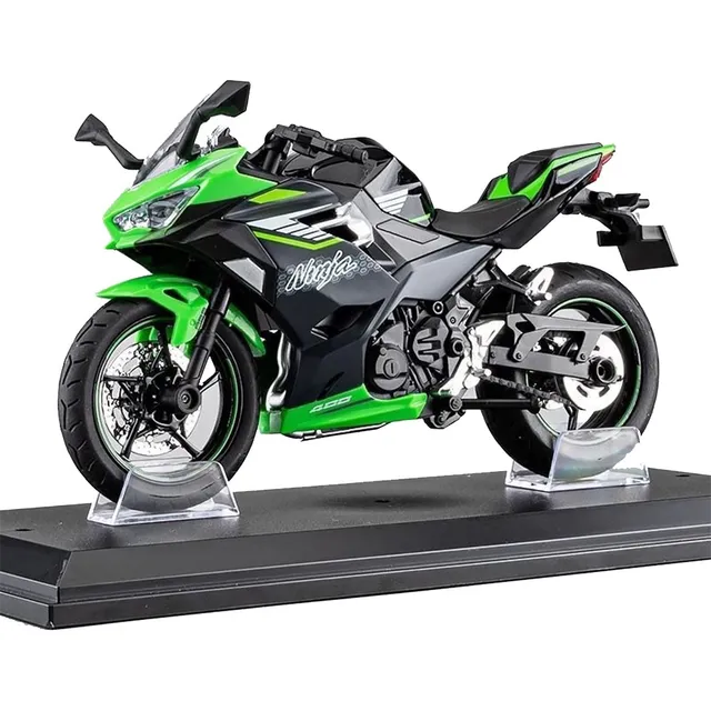 Kawasaki Ninja 400 Miniature Metal Carreras Motos Con Base
