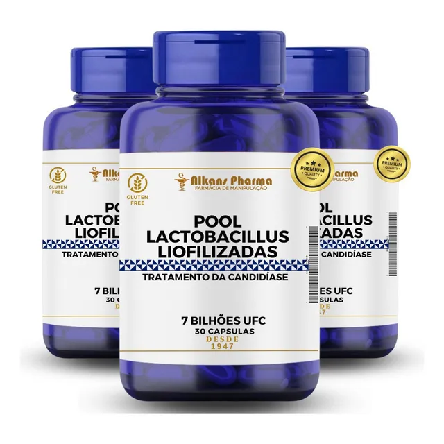 Probiótico Candidíase 7 Bi Lactobacilos Liofilizadas 90 Cáps