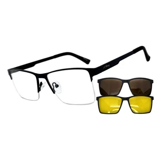Armação Óculos M.thomaz Mt3304 Clip On Masculino Premium