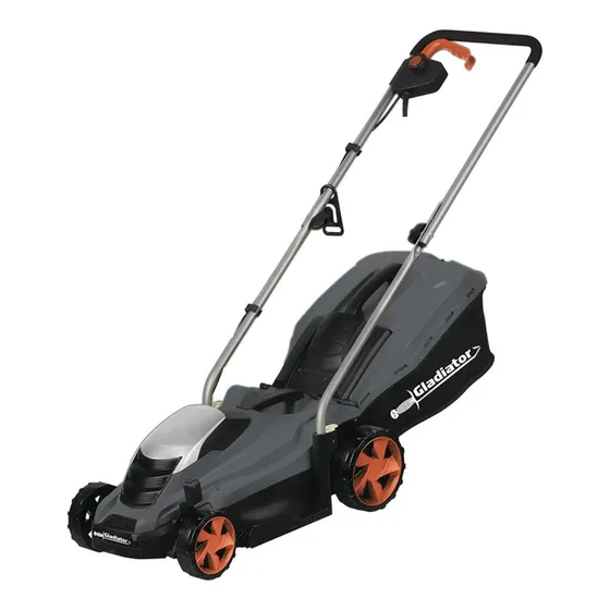 Cortadora de pasto eléctrica Gladiator CP 533 con bolsa recolectora de 1.3 kW y 220V color gris/negro