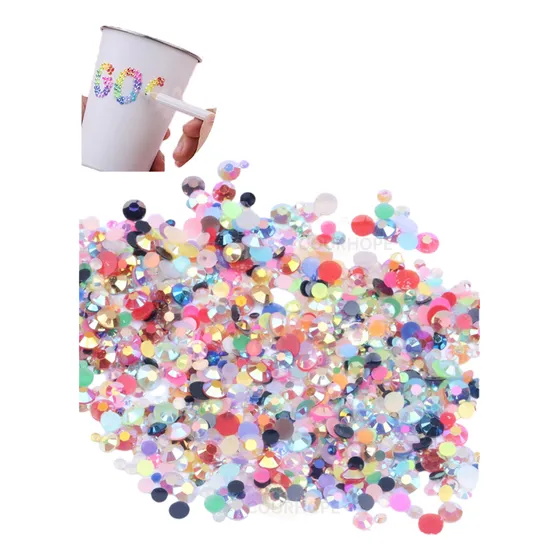 Resina Para Uñas Acrilicas Piedras Decorativas Mezcla 1000pz