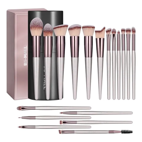 Set De 18 Pinceles Y Brochas  Maquillaje Profesional Estuche