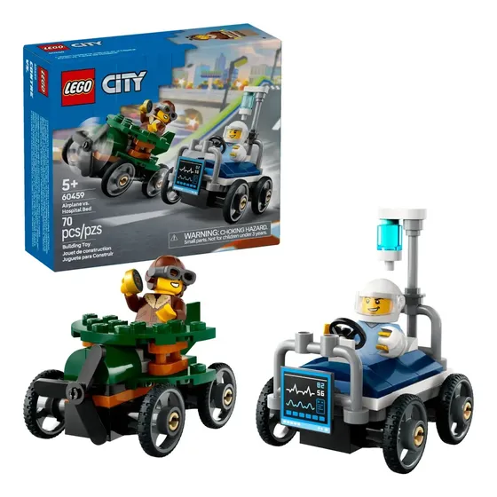 Bloques Armar Lego City Avion Vs Cama De Hospital 70pcs Febo