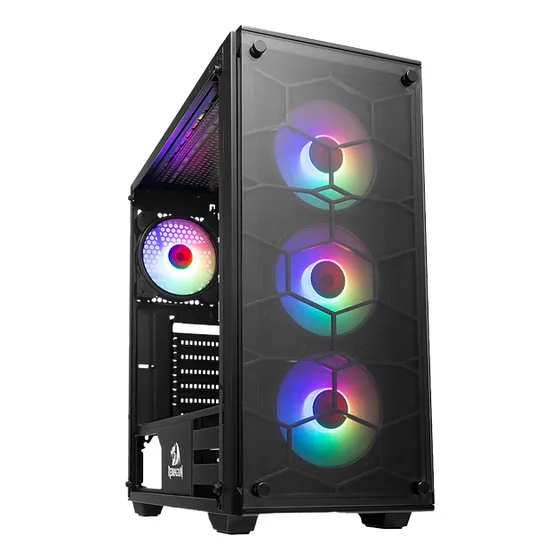 Gabinete Gamer Redragon Wheeljack Black Gc-606bk Rgb