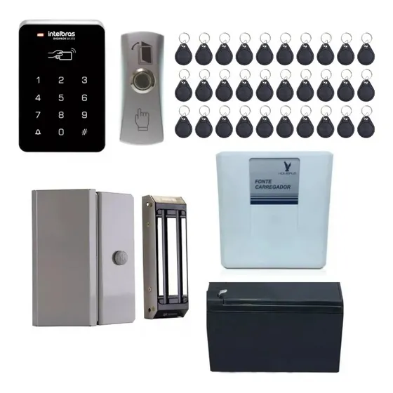 Kit Sa 202 30 Tag Controle De Acesso E Fechadura Eletroímã