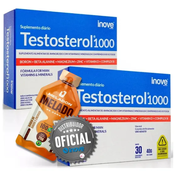 2 Testosterol 1000 Inove Nutrition Suplemento 60 Unidades