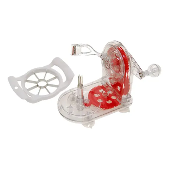 Pelador Manzana Transparente Rojo