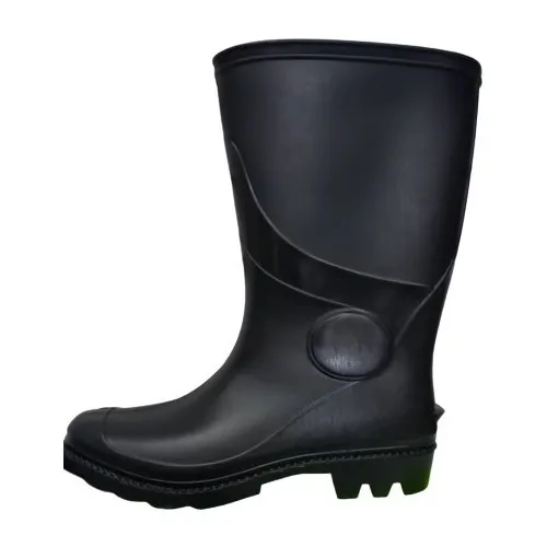 Bota Corta Top Pvc Sin Puntera Unisex Negra