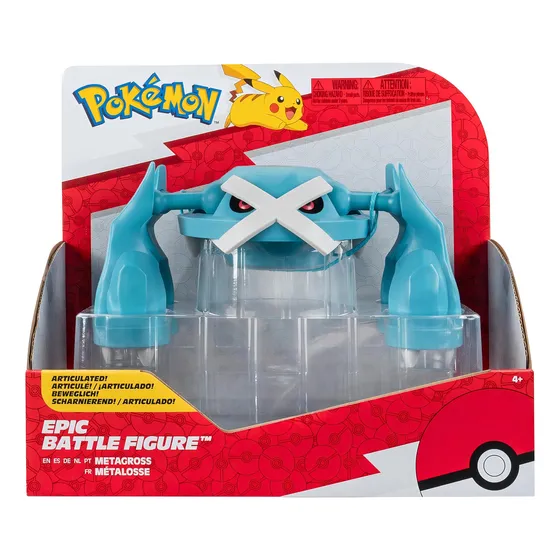 Figura Pokémon Metagross Articulado 30 Cm - Batalla Épica