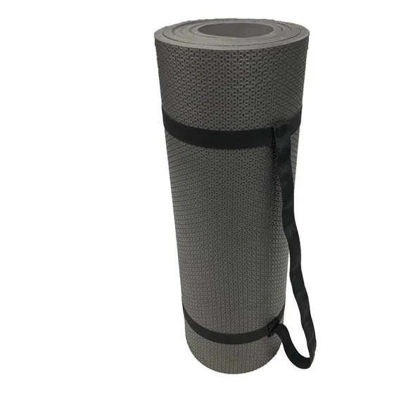 Tapete Eva 2,0m 52cm 10mm Yoga Fitness Cor Preto
