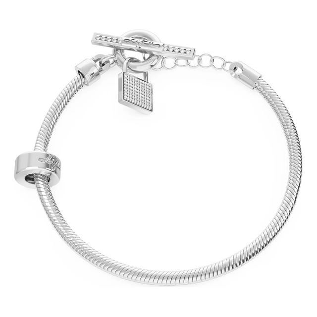 Pulseira Life Cadeado Em Prata 925