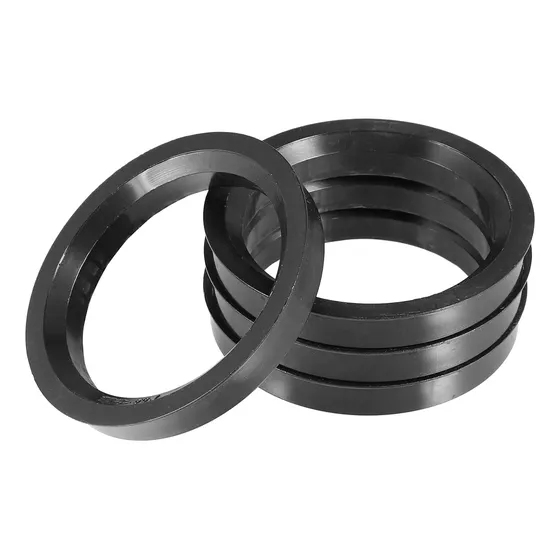 Anillos Centrales Universales Negro Paquete De 4