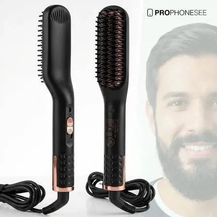 Chapinha Barba Modelador Masculino Profissional Prancha Elétrica Alisadora Cabelo Bigode Anti Frizz Portátil Bivolt Pente Elétrico Fio Giratório Íons 210° Modeladora Lisa Alisador Quente Íon