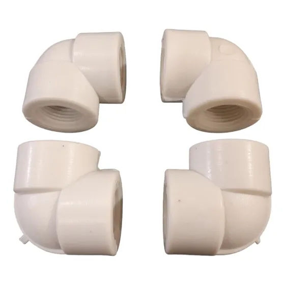 Codo Plastico Pvc Rosca De 1/2 X 90º Pack De 4 Unidades