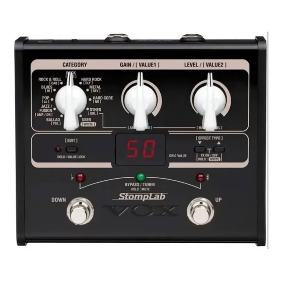Pedal de efeito VOX StompLab IG preto