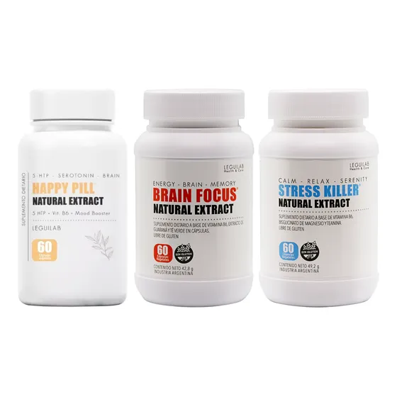Leguilab Happy Pill + Brain Focus + Stress Killer Suplemento