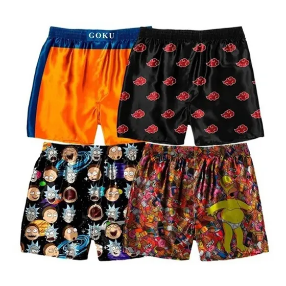 Kit 4 Cuecas Samba Canção Geek Desenhos